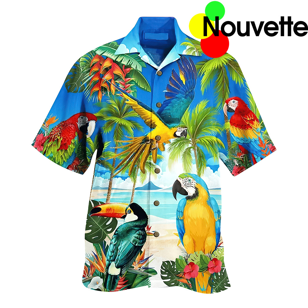Parrot On Beach Hawaiian Shirt Parrot On Beach Hawaiian Shirt