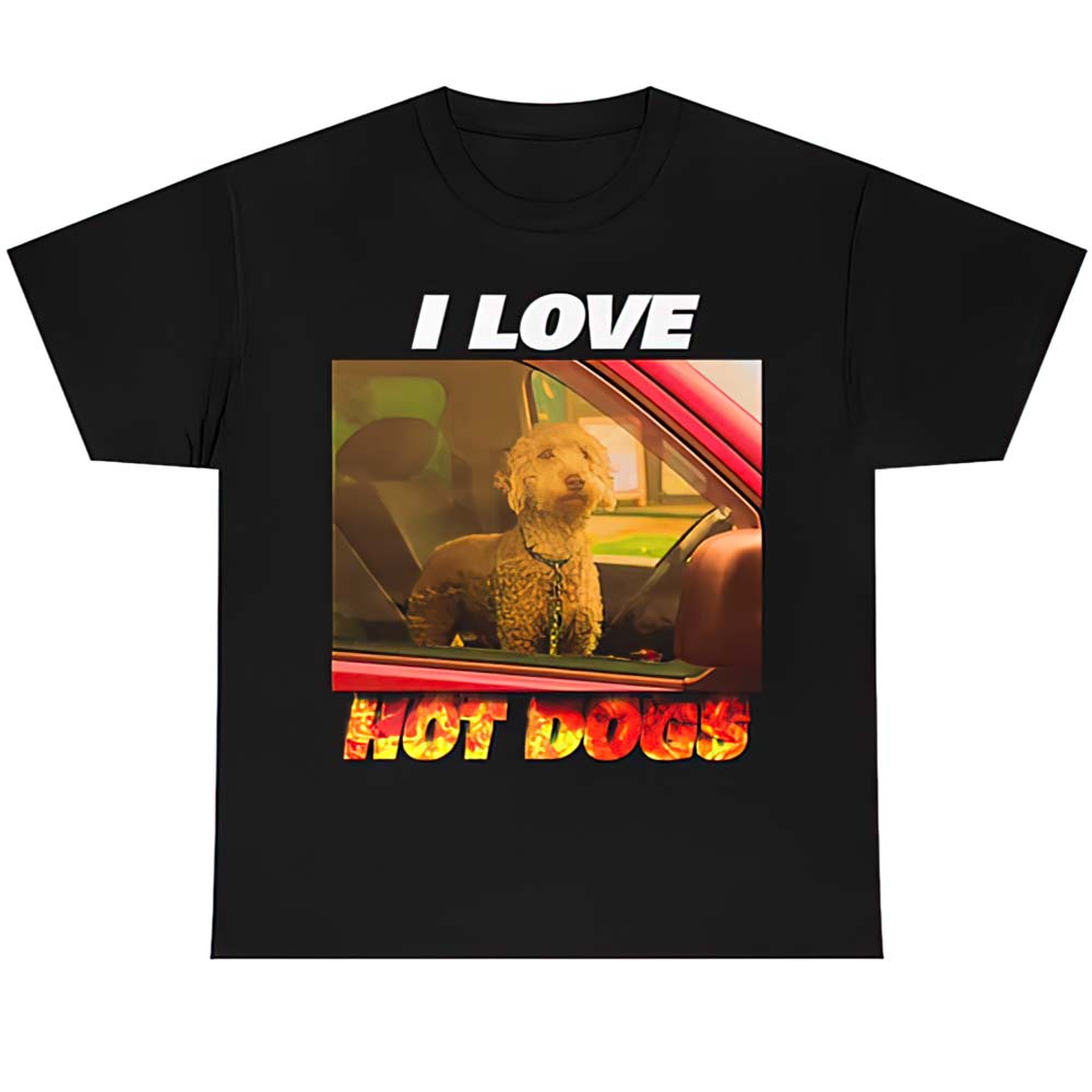 I Love Hot Dogs Poodle Shirt I Love Hot Dogs Poodle Shirt