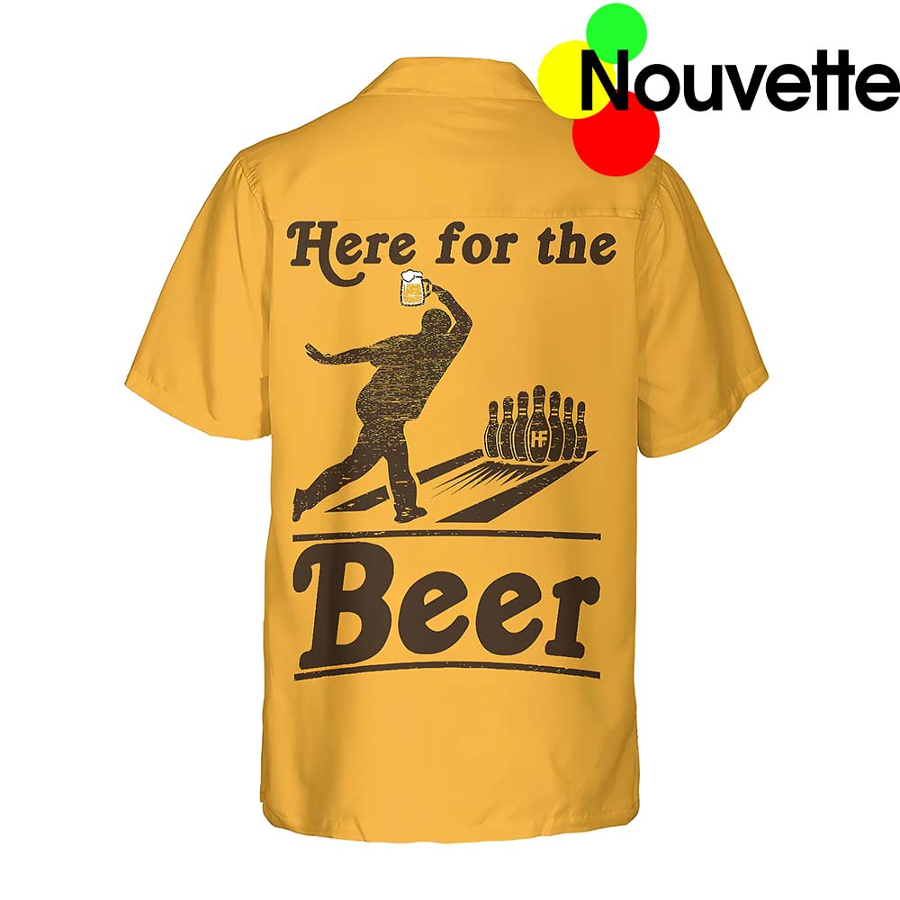 Here For The Beer Bowling Hawaiian Shirt Here For The Beer Bowling Hawaiian Shirt