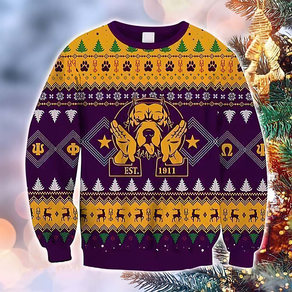 Dog Est 1911 Christmas Sweater Dog Est 1911 Christmas Sweater