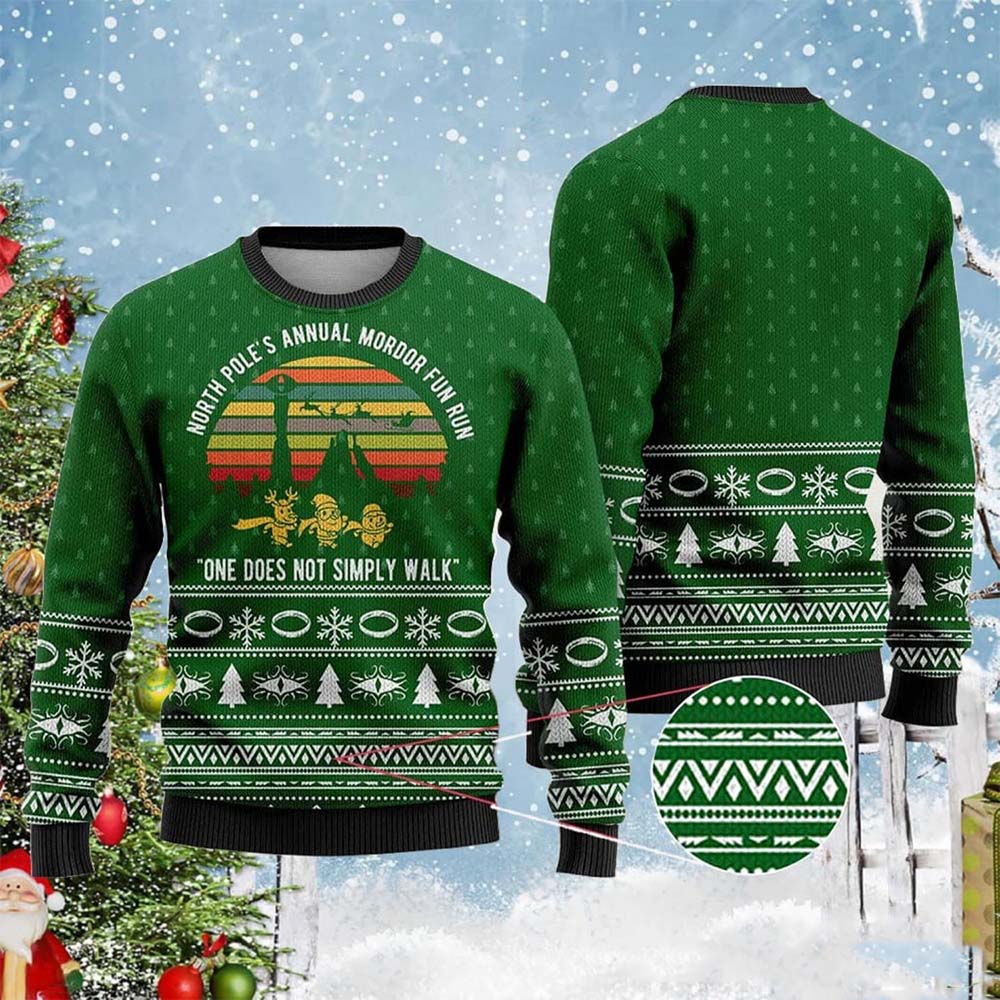 North Pole’S Annual Mordor Fun Run Christmas Sweater North Pole’S Annual Mordor Fun Run Christmas Sweater