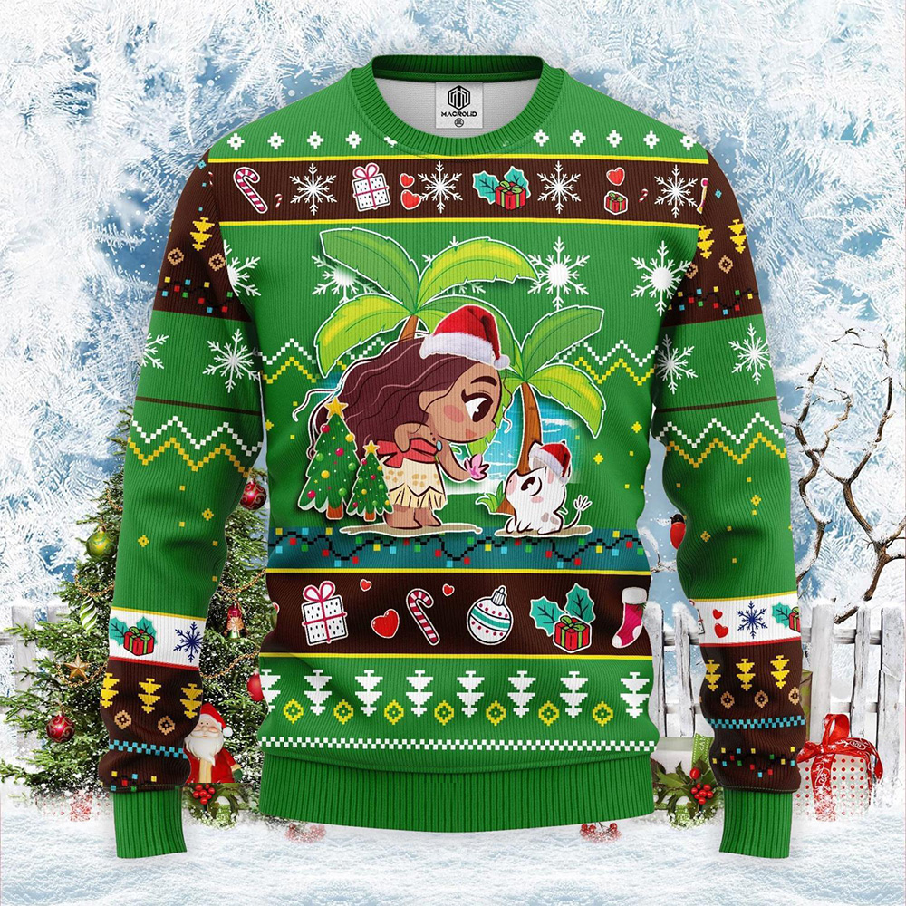 Moana Cute Ugly Christmas Sweater Moana Cute Ugly Christmas Sweater