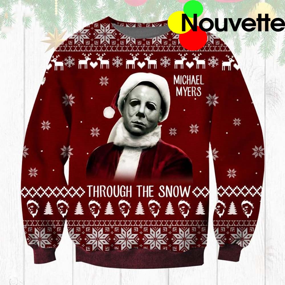 Michael Myers Through The Snow Christmas Sweater Michael Myers Through The Snow Christmas Sweater