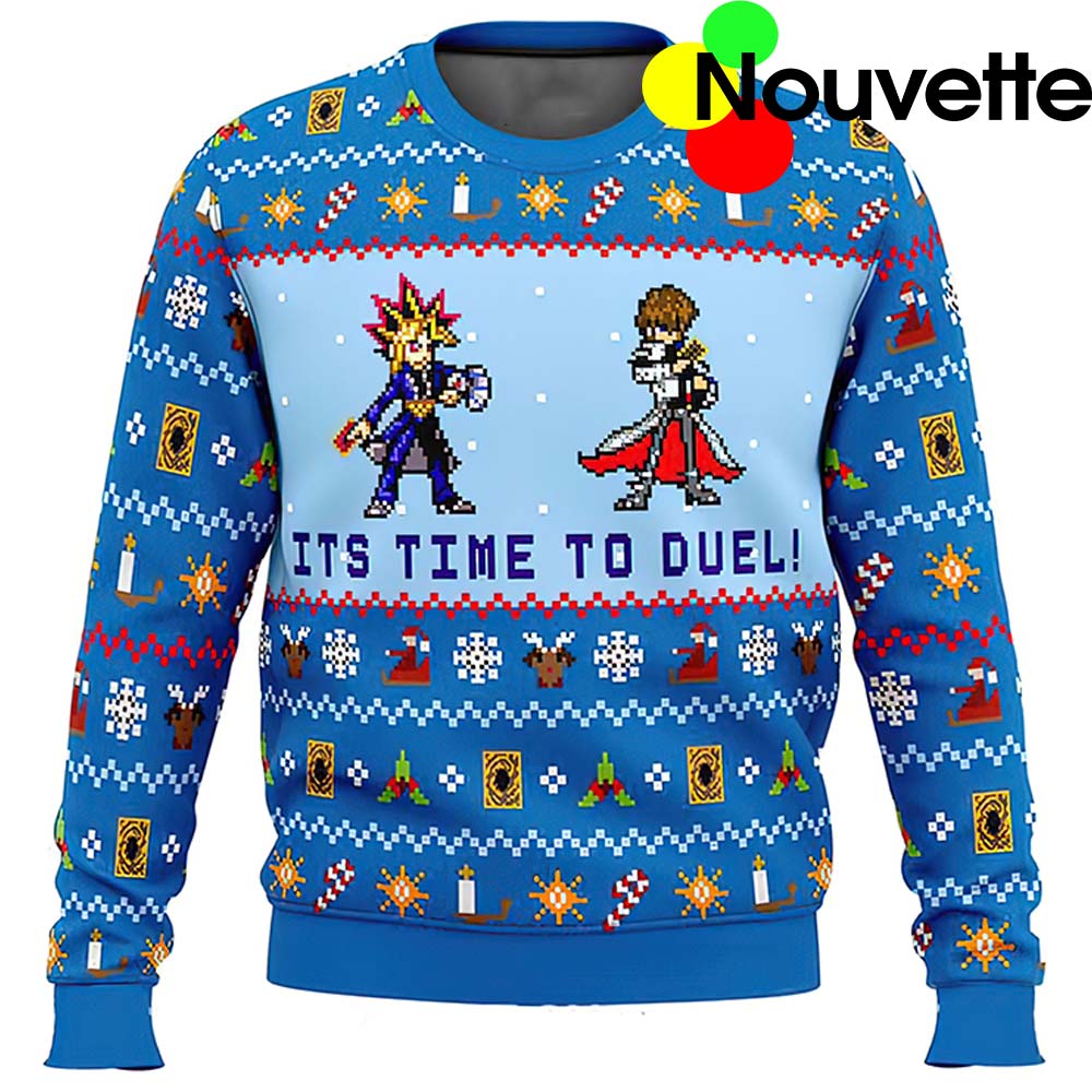 Yugioh Its Time To Duel Christmas Sweater Yugioh Its Time To Duel Christmas Sweater
