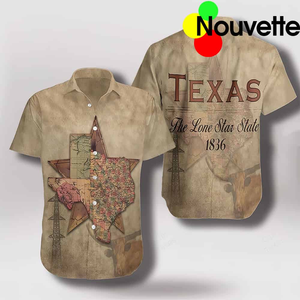 Texas The Lone Star State 1836 Hawaiian Shirt Texas The Lone Star State 1836 Hawaiian Shirt
