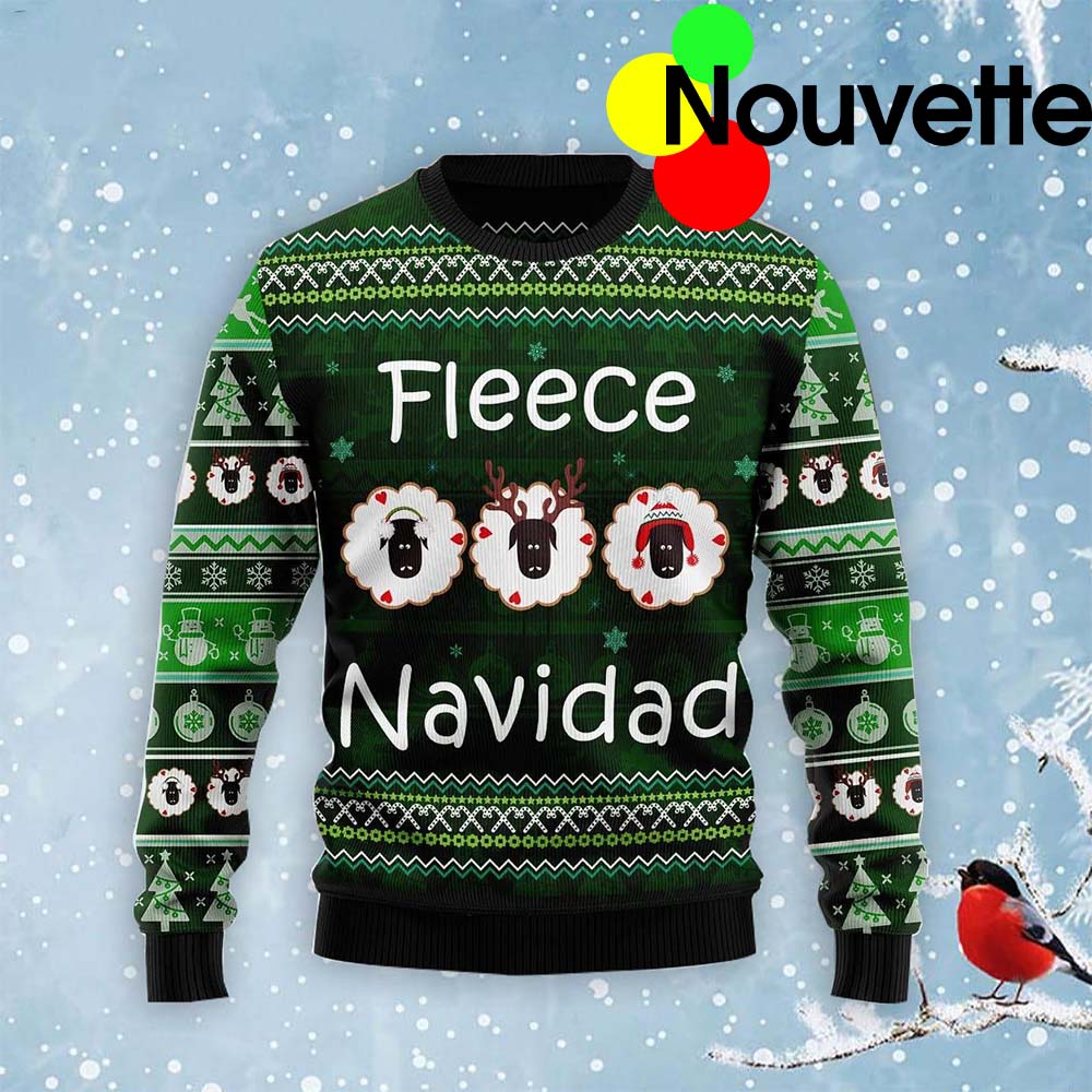 Fleece Navidad Ugly Christmas Sweater Fleece Navidad Ugly Christmas Sweater
