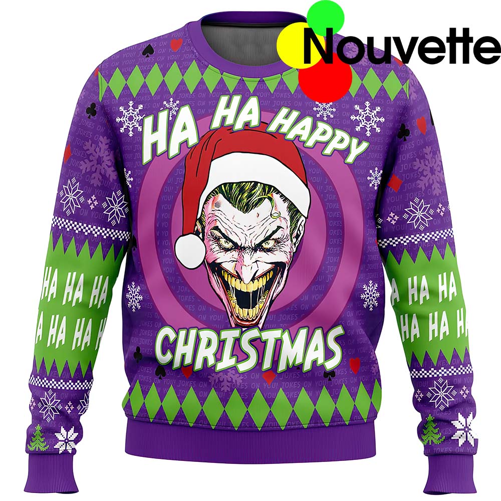Joker Happy Merry Christmas Sweater Joker Happy Merry Christmas Sweater