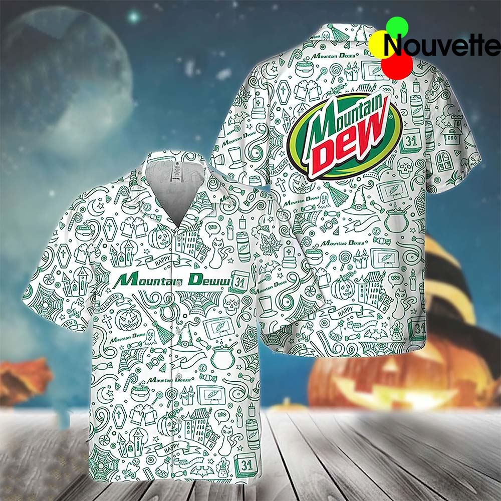 Halloween Mountain Dew Hawaiian Shirt Halloween Mountain Dew Hawaiian Shirt