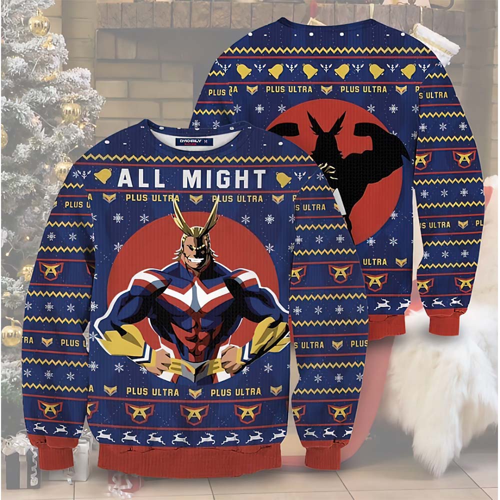 All Might Plus Ultra Christmas Sweater All Might Plus Ultra Christmas Sweater