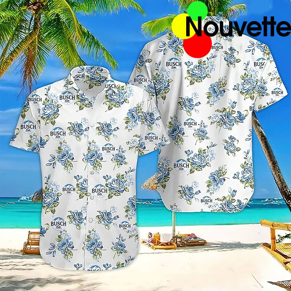 Busch Light Floral Hawaiian Shirt Busch Light Floral Hawaiian Shirt