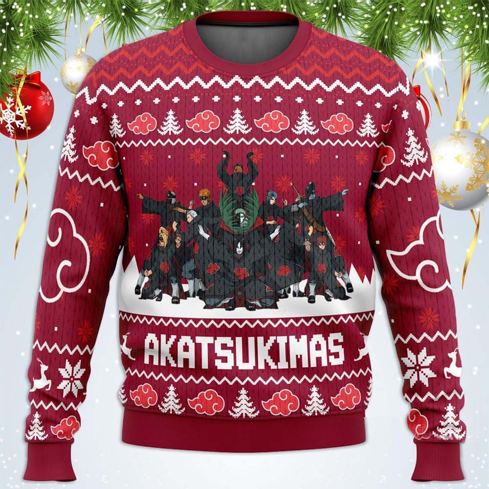 Akatsukimas Akatsuki Christmas Sweater Akatsukimas Akatsuki Christmas Sweater