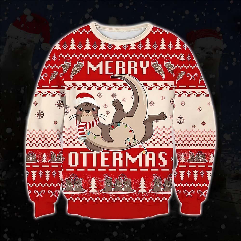Merry Ottermas Christmas Sweater Merry Ottermas Christmas Sweater