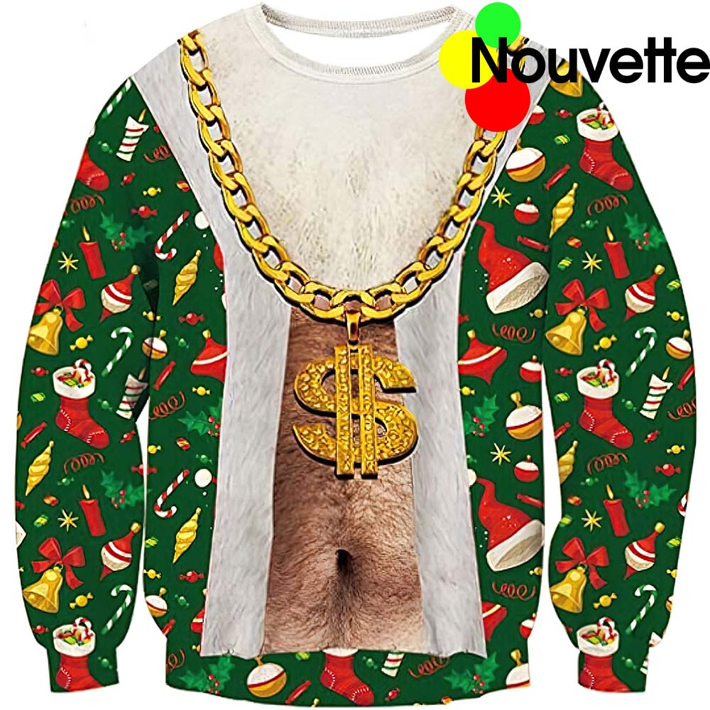Flexing Santa Claus Ugly Christmas Sweater Flexing Santa Claus Ugly Christmas Sweater