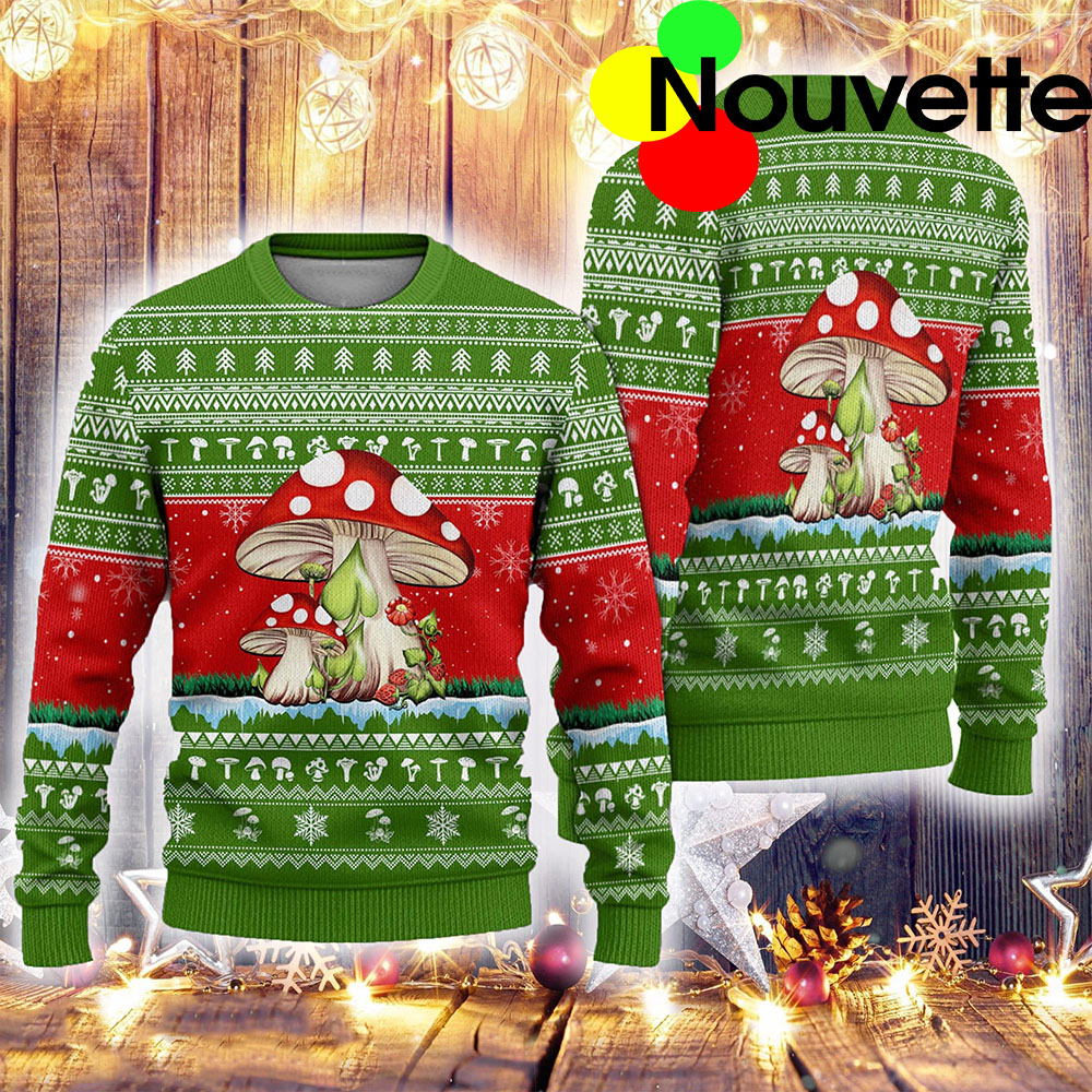 Mushroom Christmas Ugly Sweater Mushroom Christmas Ugly Sweater