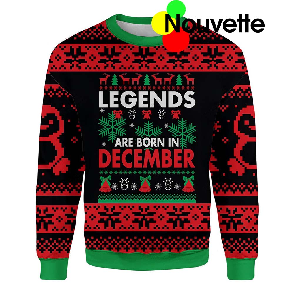 Legends Are Born In December Ugly Christmas Sweater Legends Are Born In December Ugly Christmas Sweater