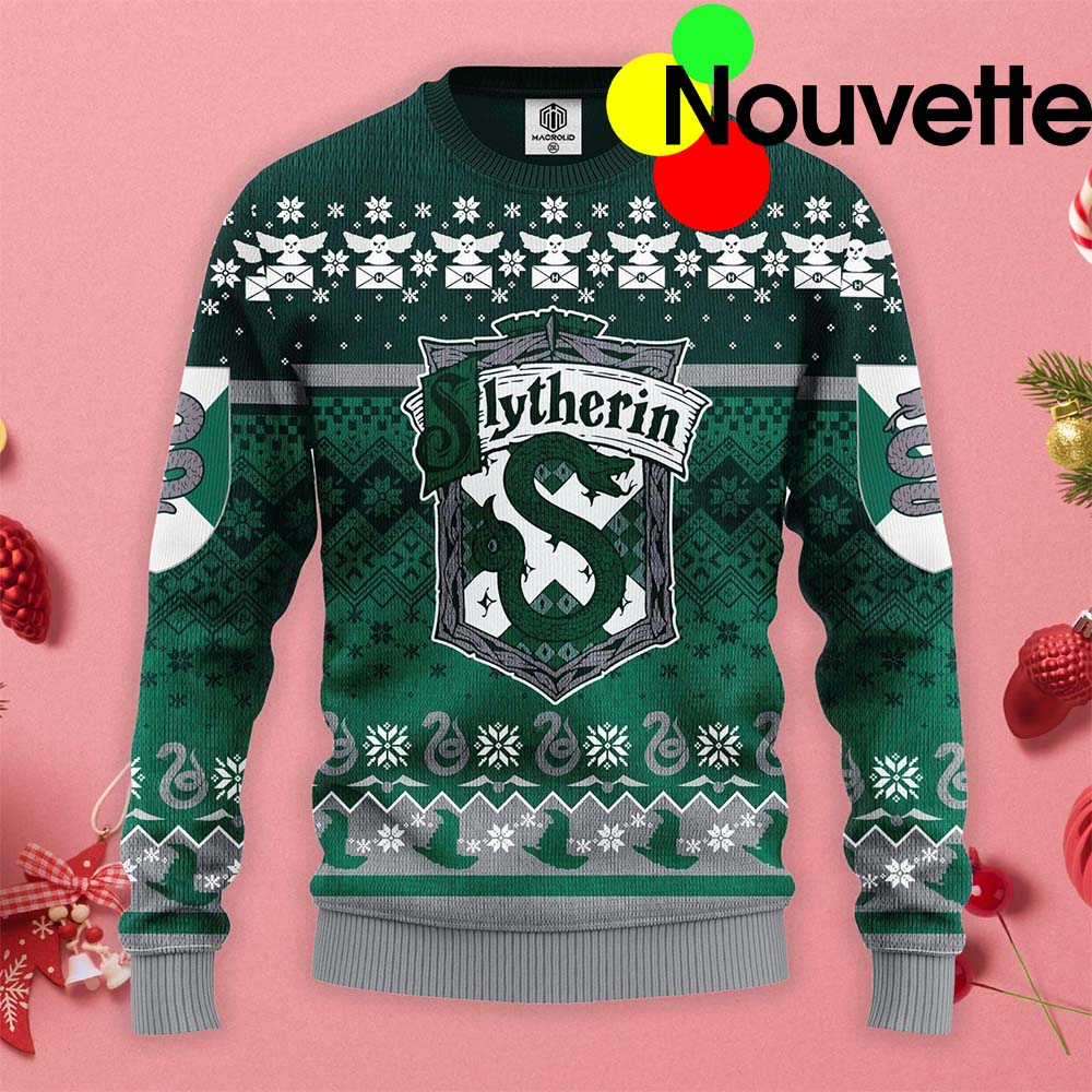 Harry Potter Slytherin Christmas Sweater Harry Potter Slytherin Christmas Sweater