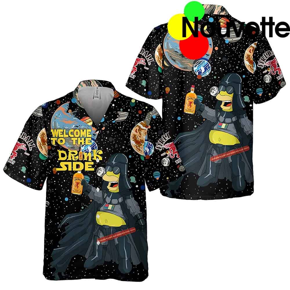 Fireball Drink Side Hawaiian Shirt Fireball Drink Side Hawaiian Shirt