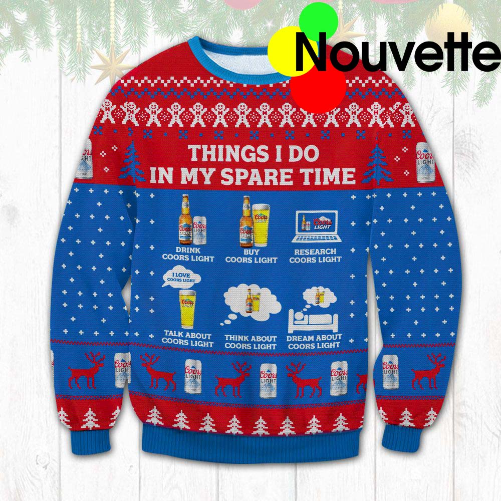 Coors Light Spare Time Ugly Sweater Coors Light Spare Time Ugly Sweater