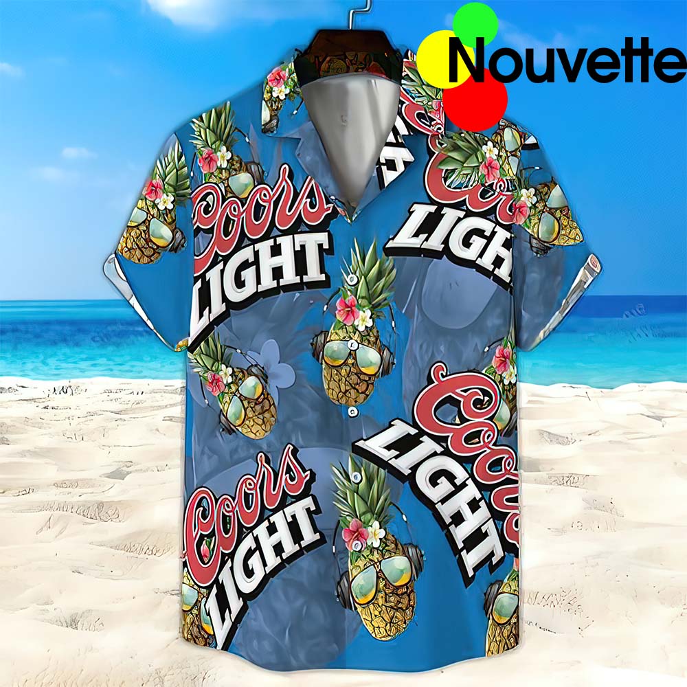 Coors Light Hawaiian Pineapple Shirt Coors Light Hawaiian Pineapple Shirt