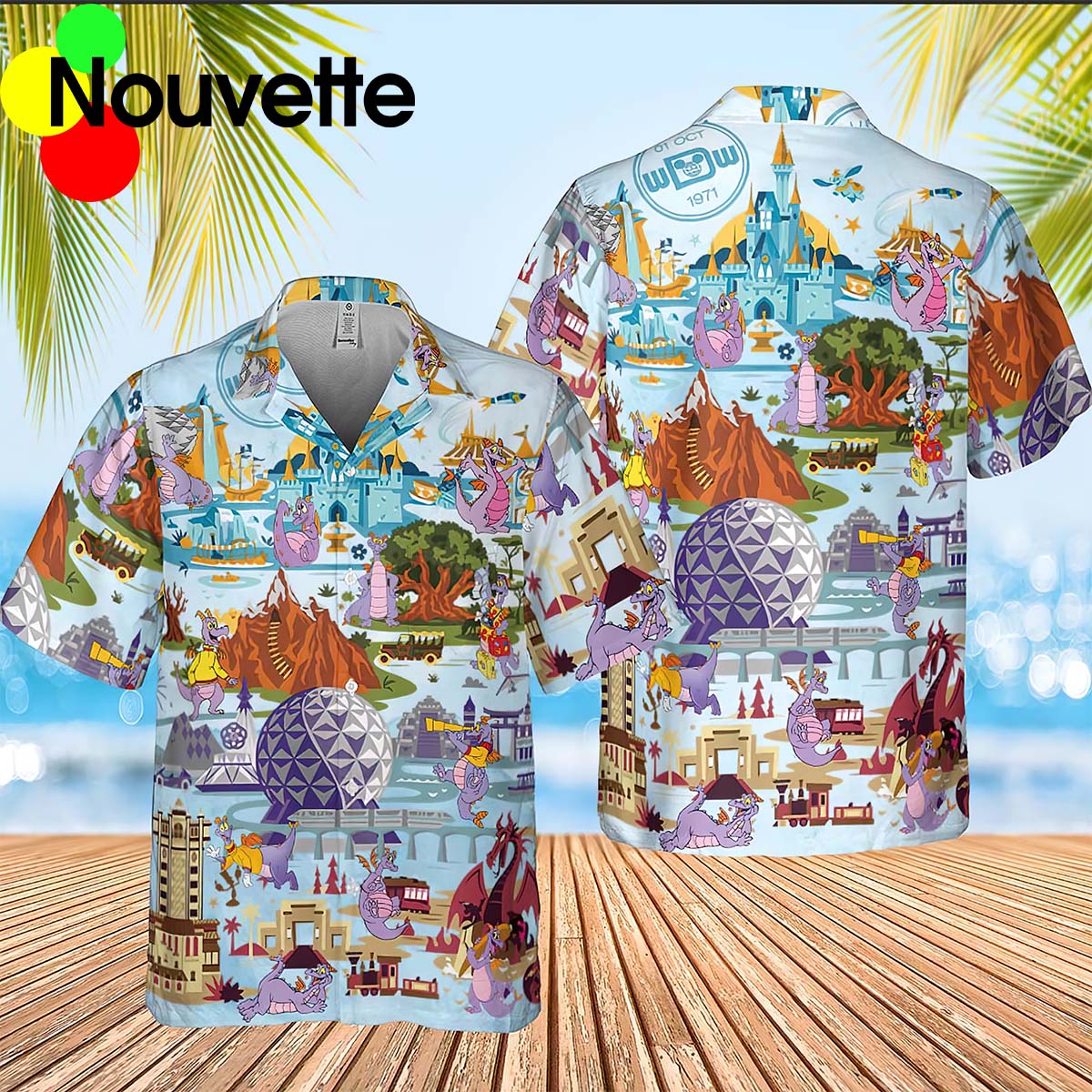 Epcot Figment Hawaiian Shirt Epcot Figment Hawaiian Shirt