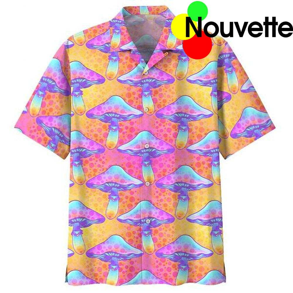 Hippie Magic Mushroom Hawaiian Shirt Hippie Magic Mushroom Hawaiian Shirt