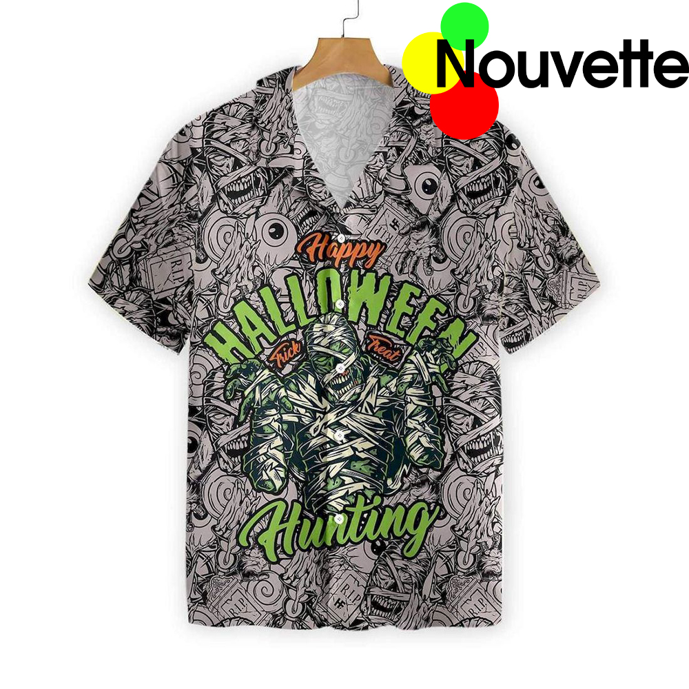 Happy Halloween Hunting Hawaiian Shirt Happy Halloween Hunting Hawaiian Shirt