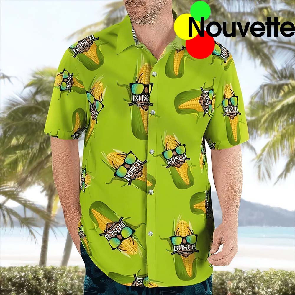 Corn Beer Busch Light Hawaiian Shirt