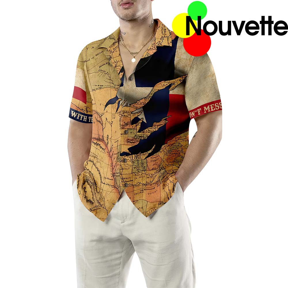 Texas Flag And Map Vintage Texas Hawaiian Shirt Texas Flag And Map Vintage Texas Hawaiian Shirt