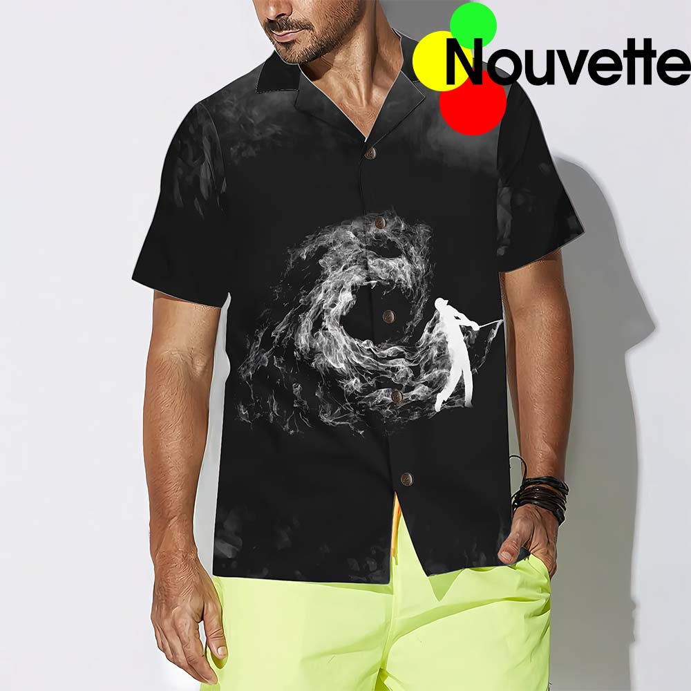 Golfer On Smoke Hawaiian Shirt Golfer On Smoke Hawaiian Shirt