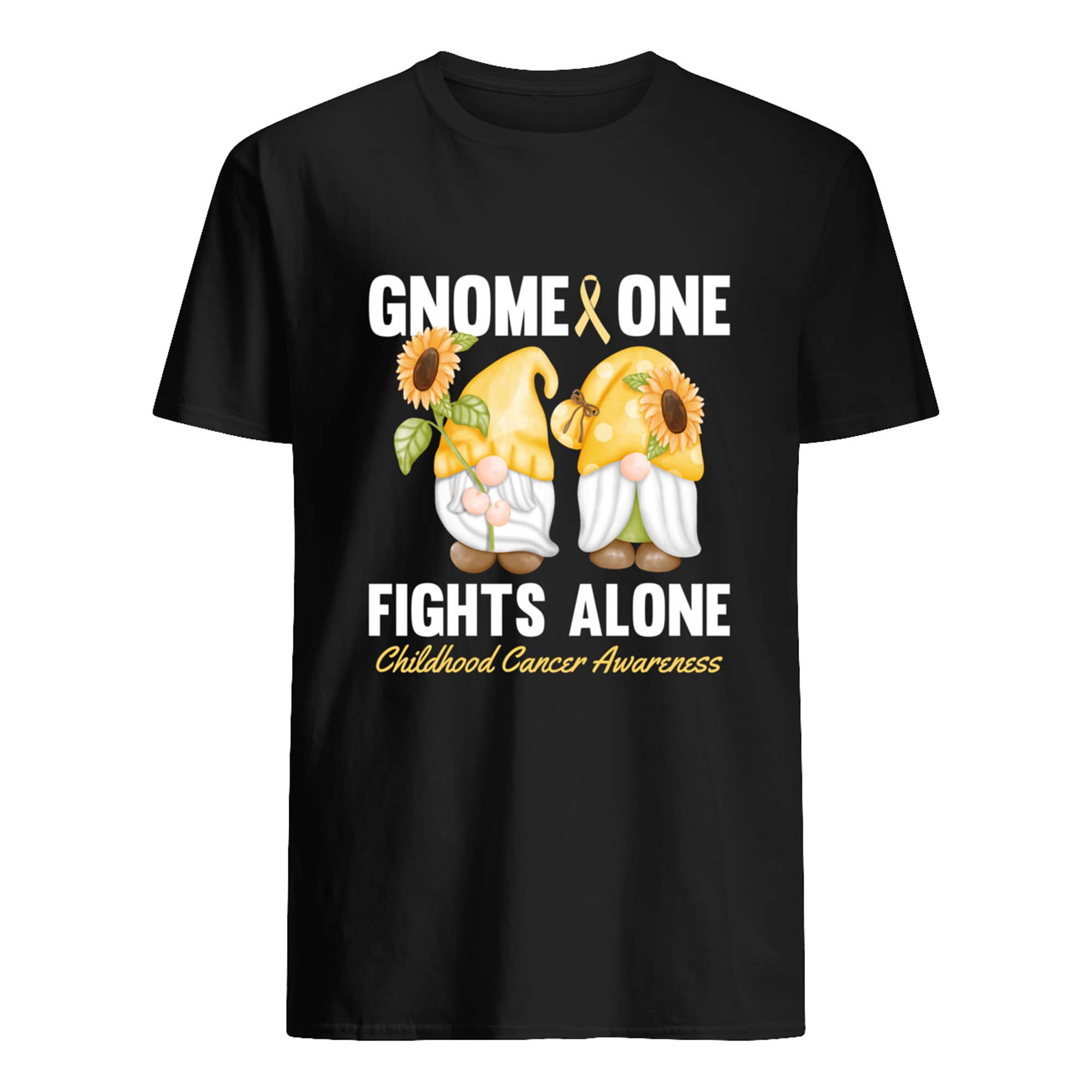 Gnome One Fights Alone Childhood Cancer Awareness Shirt