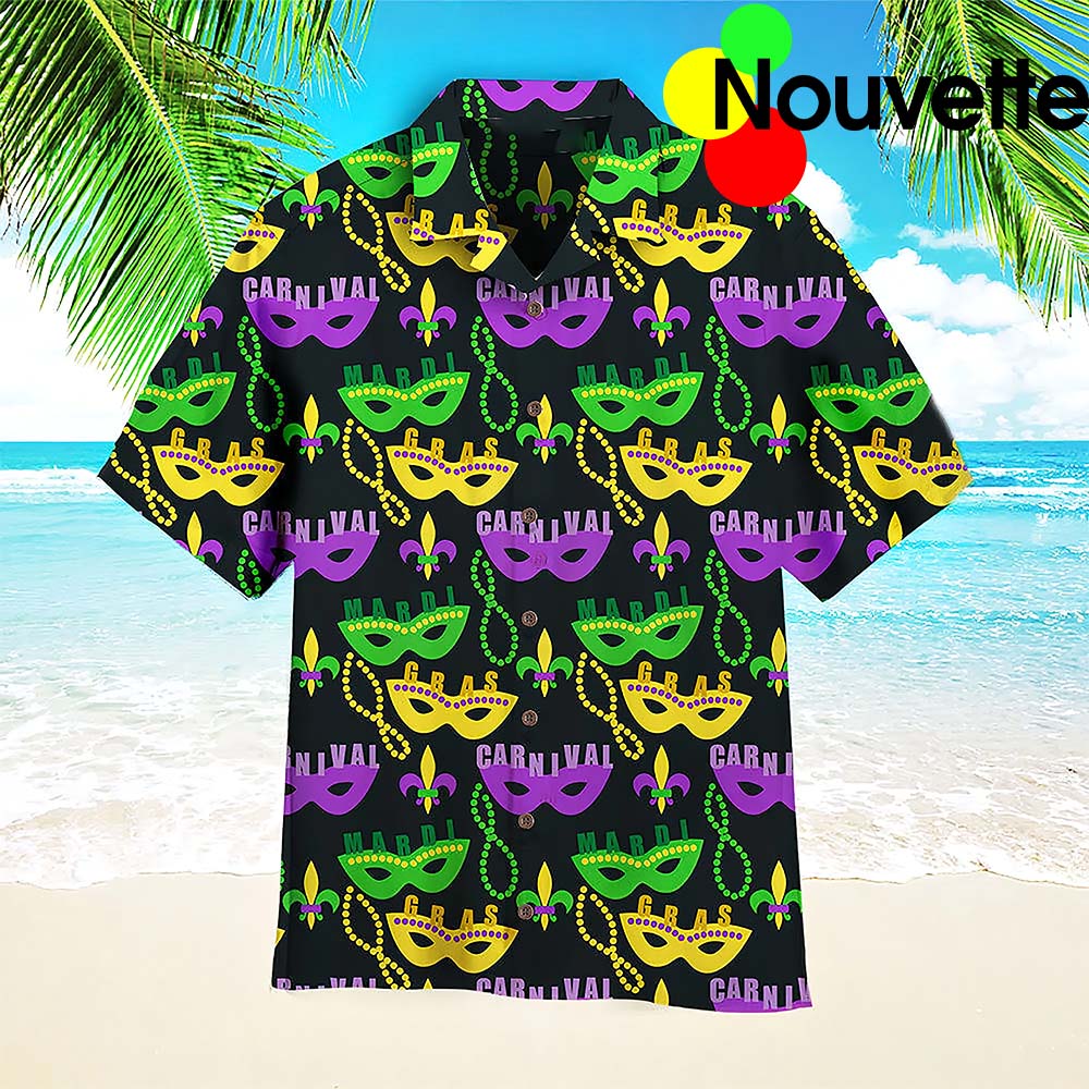 Mardi Gras Masks Hawaiian Shirt Mardi Gras Masks Hawaiian Shirt