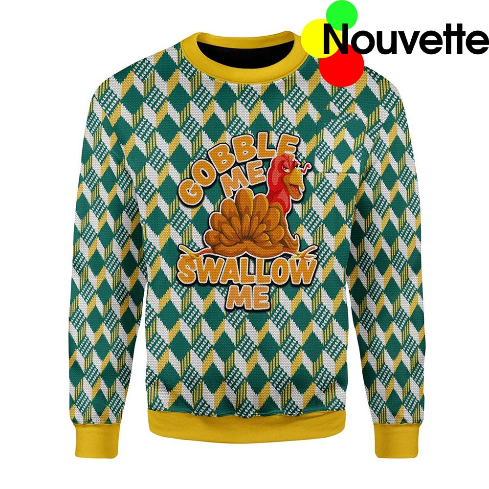Gobble Me Swallow Me Ugly Christmas Sweater