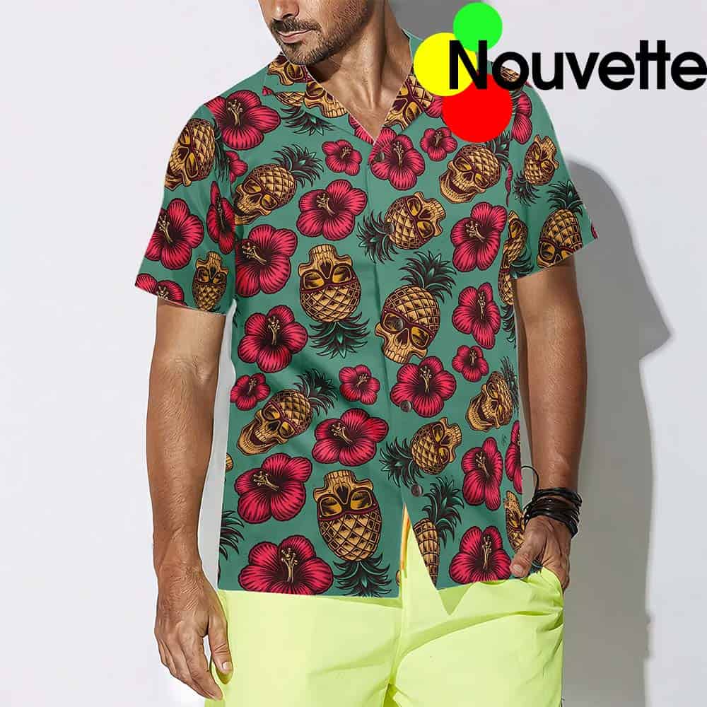 Pineapple Skull Pattern Hawaiian Shirt Pineapple Skull Pattern Hawaiian Shirt