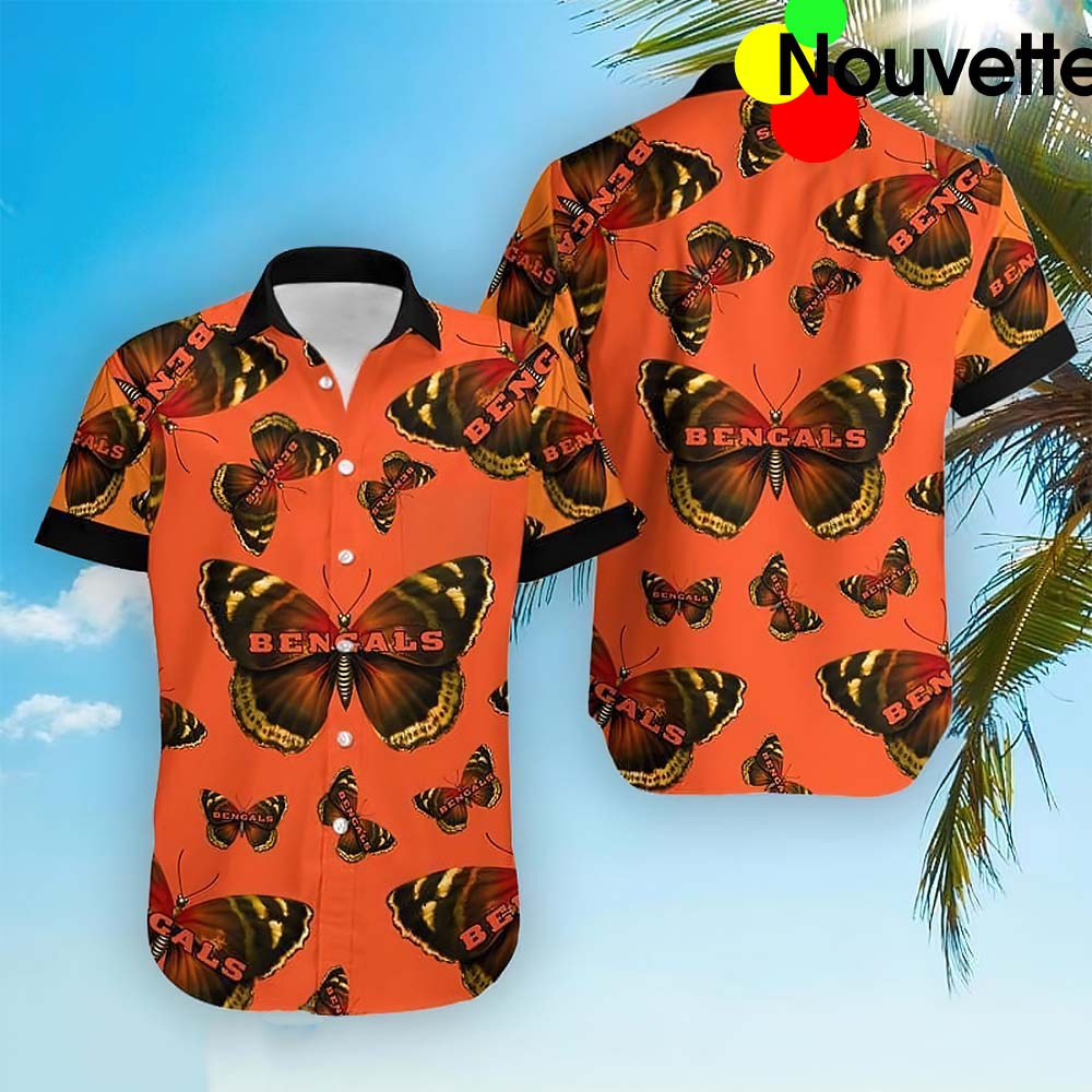 Bengals Butterflies Hawaiian Shirt Bengals Butterflies Hawaiian Shirt