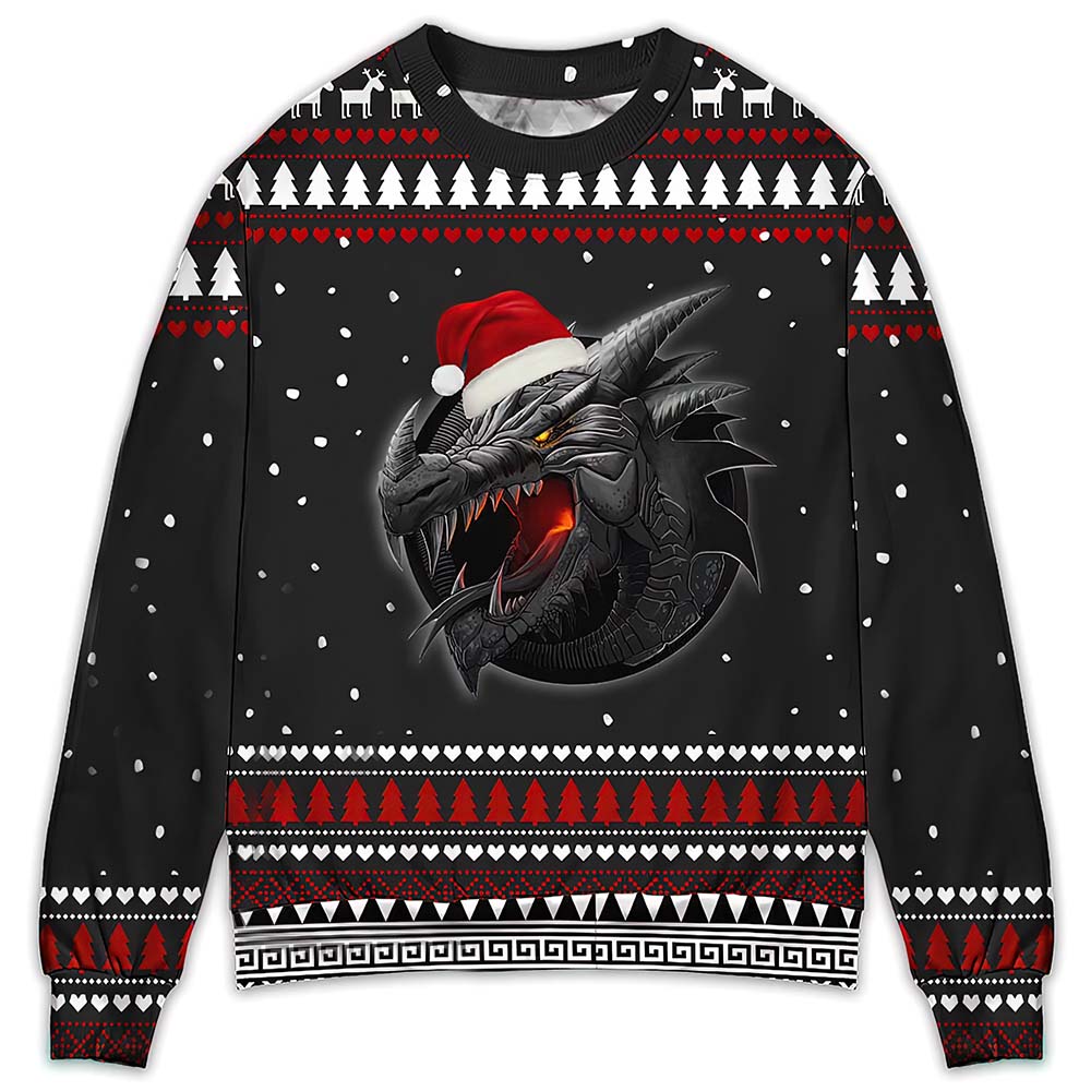 Dragon Black Ugly Christmas Sweater Dragon Black Ugly Christmas Sweater