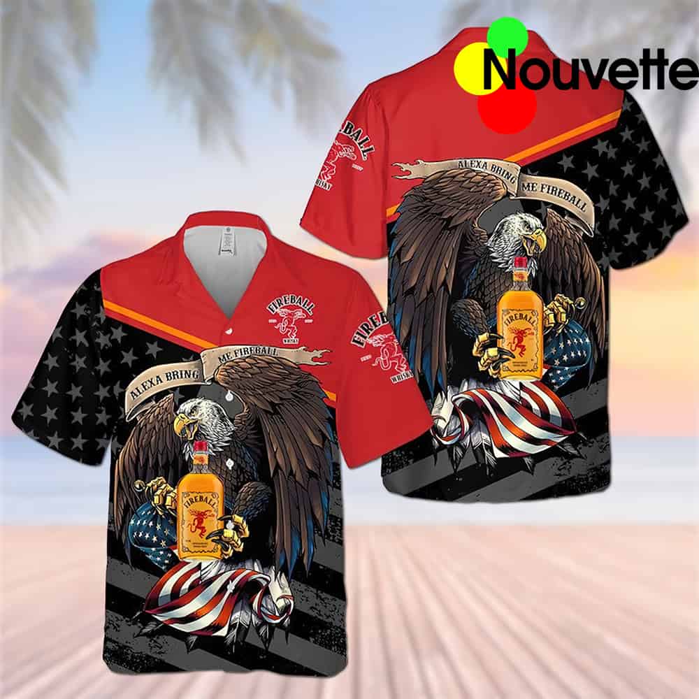Fireball Eagle Hawaiian Shirt