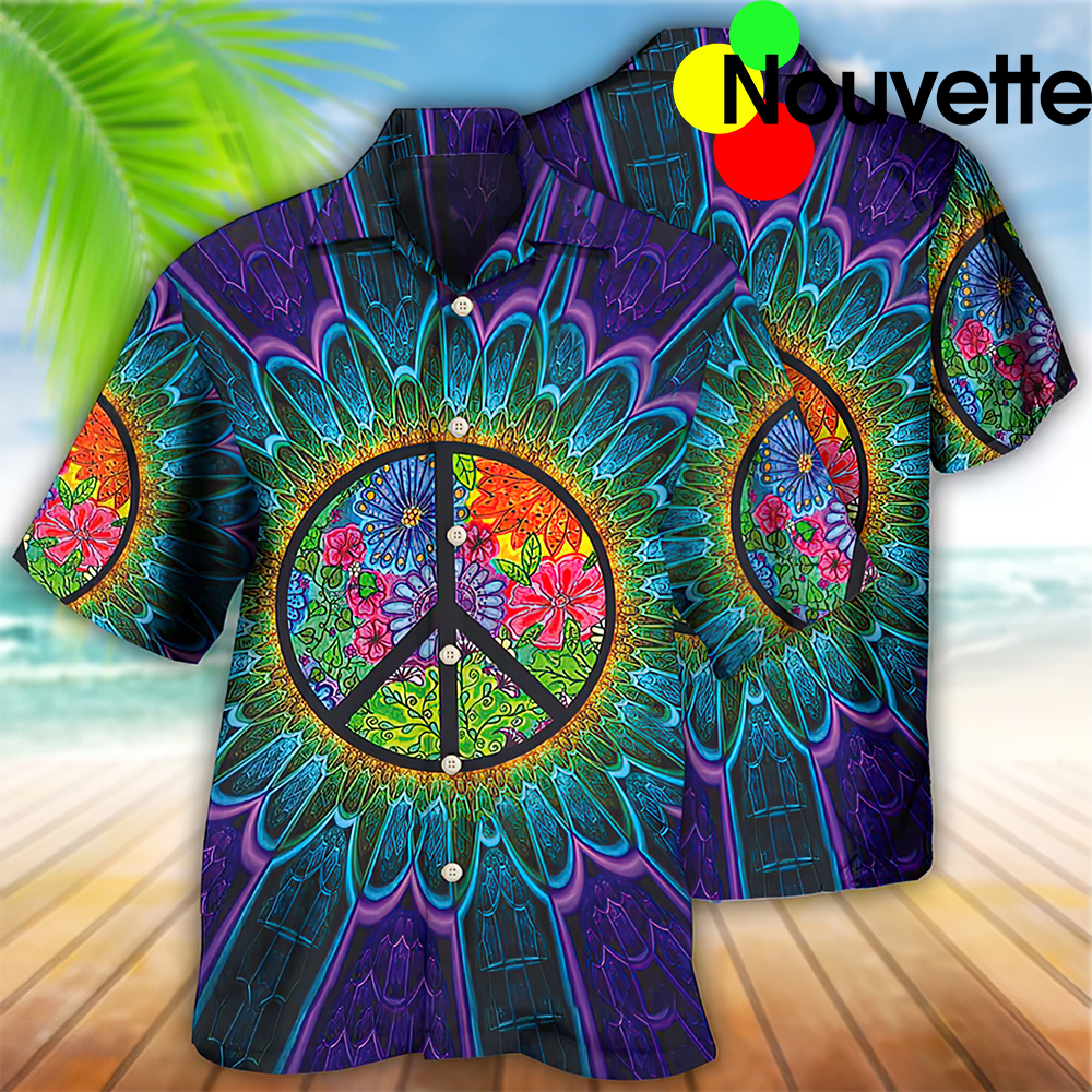 Hippie Sign Style Lover Hippie Hawaiian Shirt Hippie Sign Style Lover Hippie Hawaiian Shirt