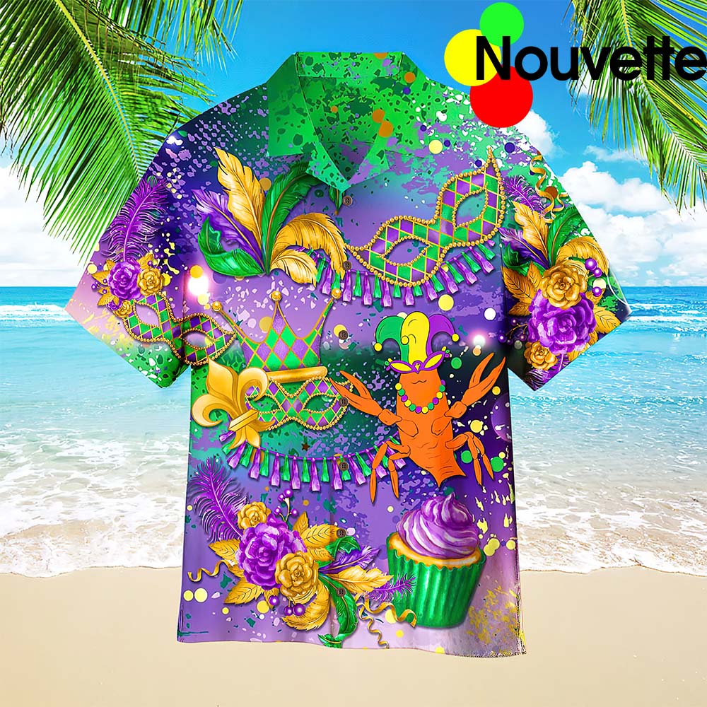 Mardi Gras I’M Just Here For The Crawfish Hawaiian Shirt