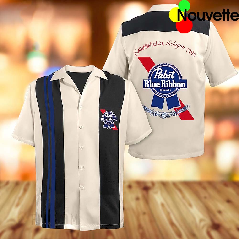 Pabst Blue Ribbon Hawaiian Shirt