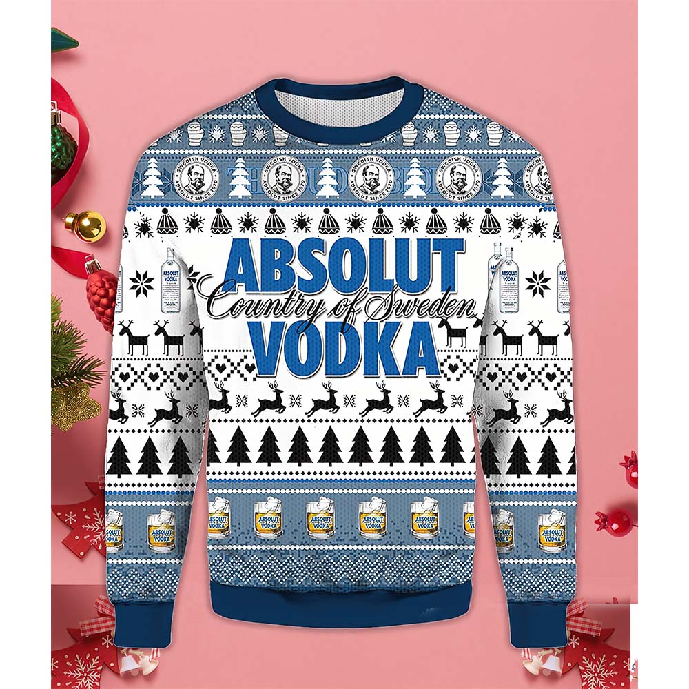 Absolut Vodka Ugly Christmas Sweater Absolut Vodka Ugly Christmas Sweater