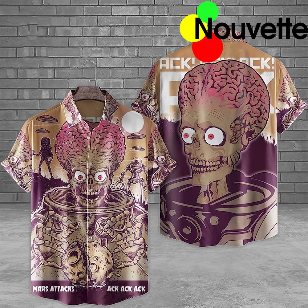 Mars Attacks Ack Hawaiian Shirt Mars Attacks Ack Hawaiian Shirt