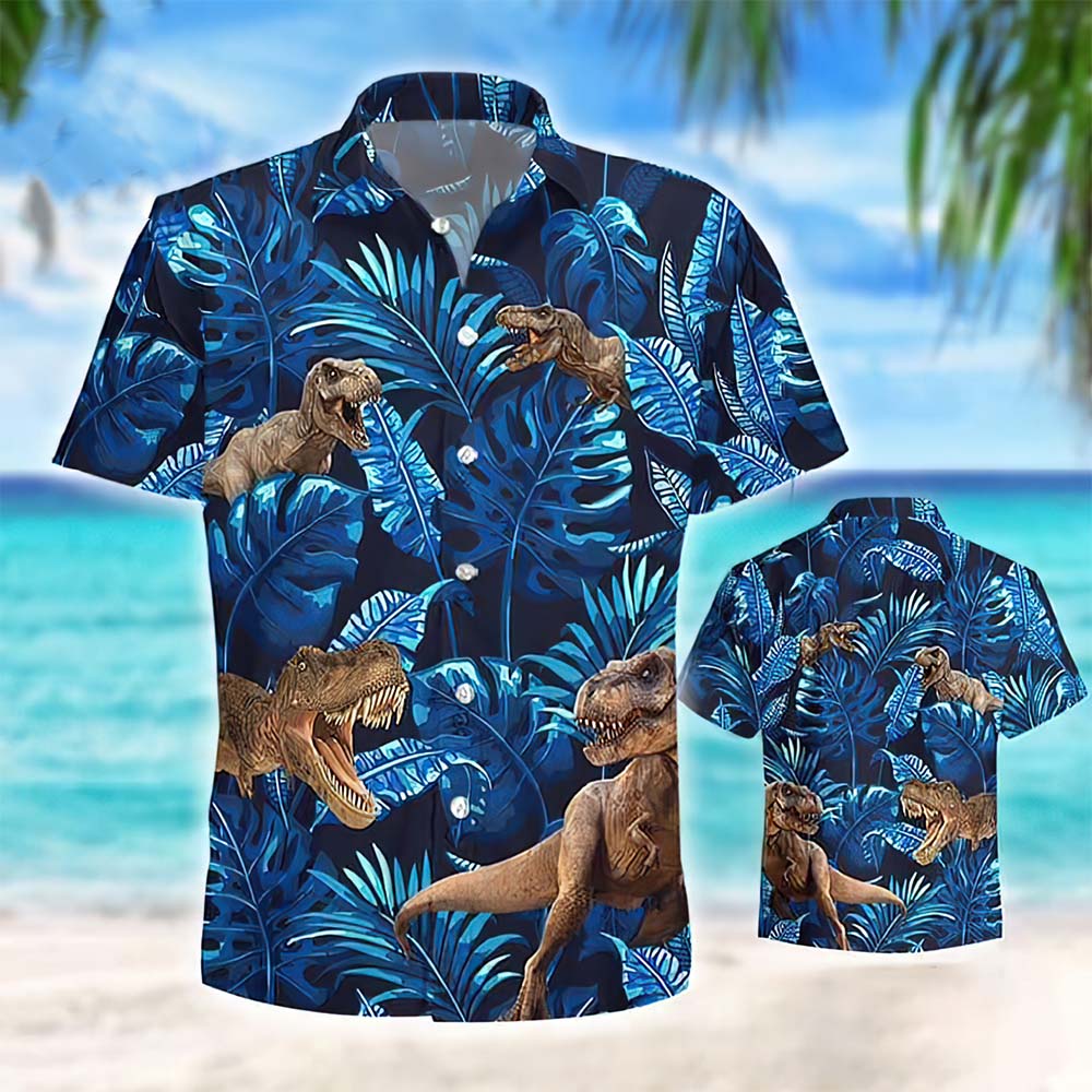 T-Rex Tropical Hawaiian Shirt