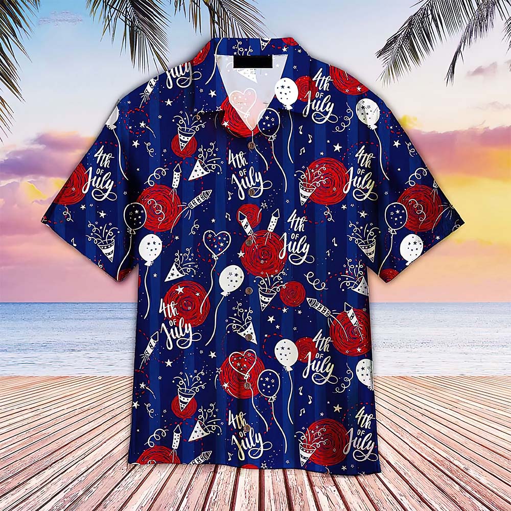 4Th Of July Party Seamless Hawaiian Shirt