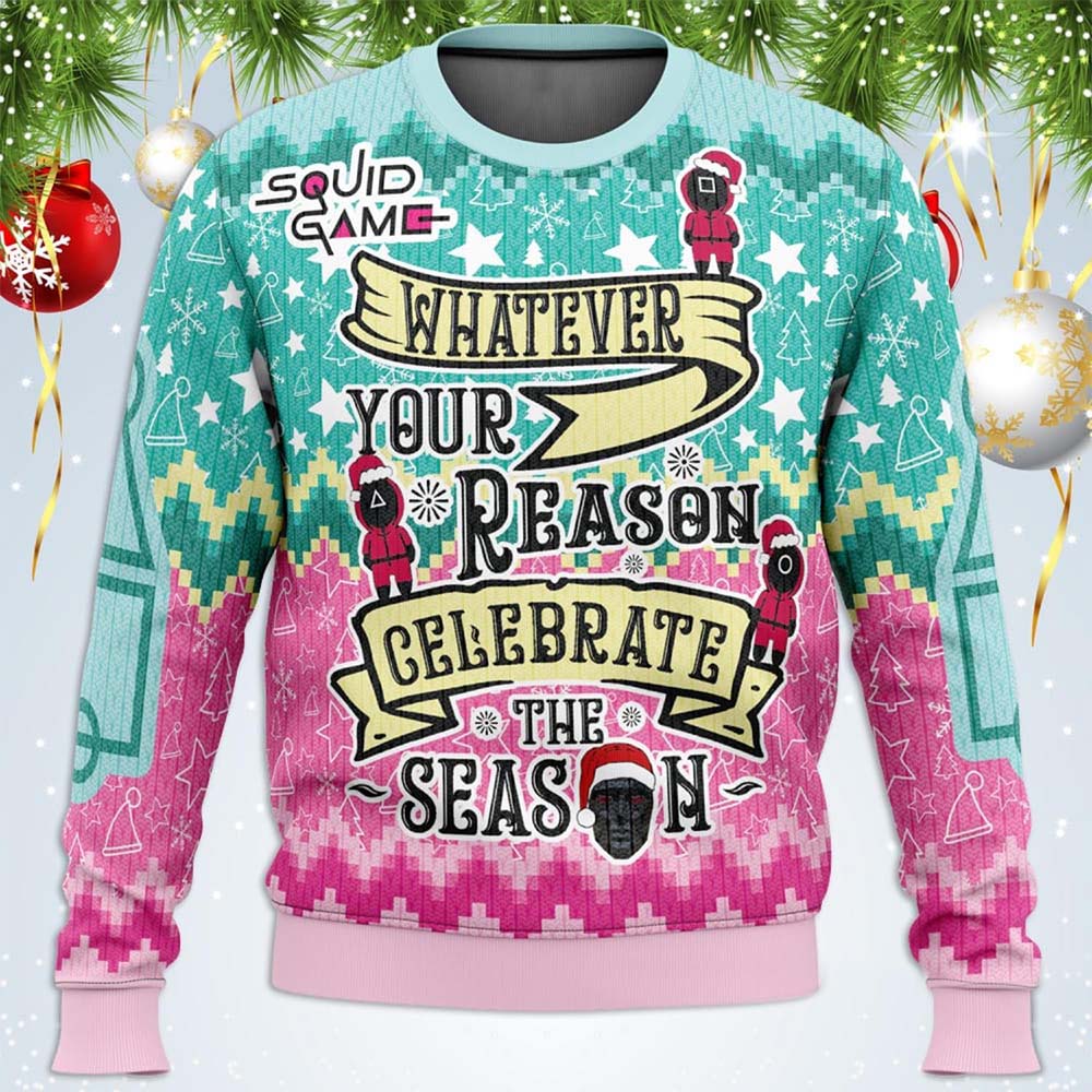 Celebrate The Season Squid Game Christmas Sweater