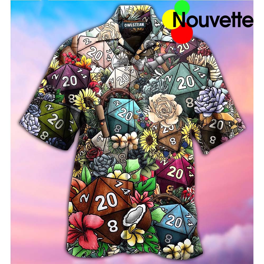 Dnd Loves Flowers Hawaiian Shirt
