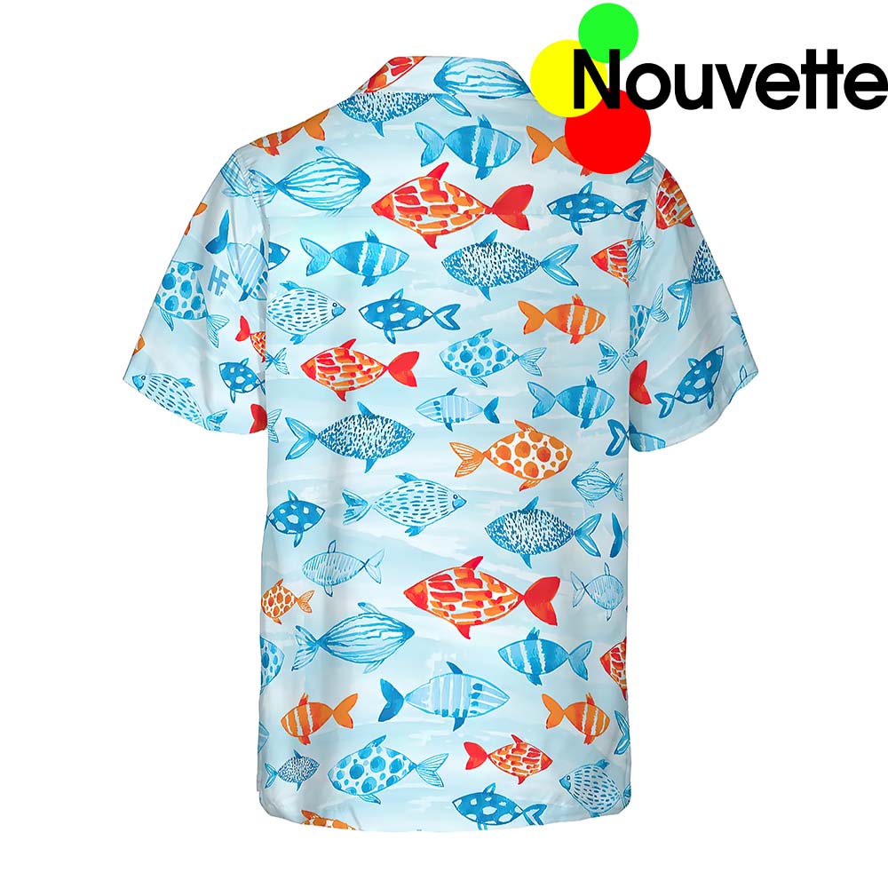 Fish Water Color Pattern V4 Hawaiian Shirt Fish Water Color Pattern V4 Hawaiian Shirt