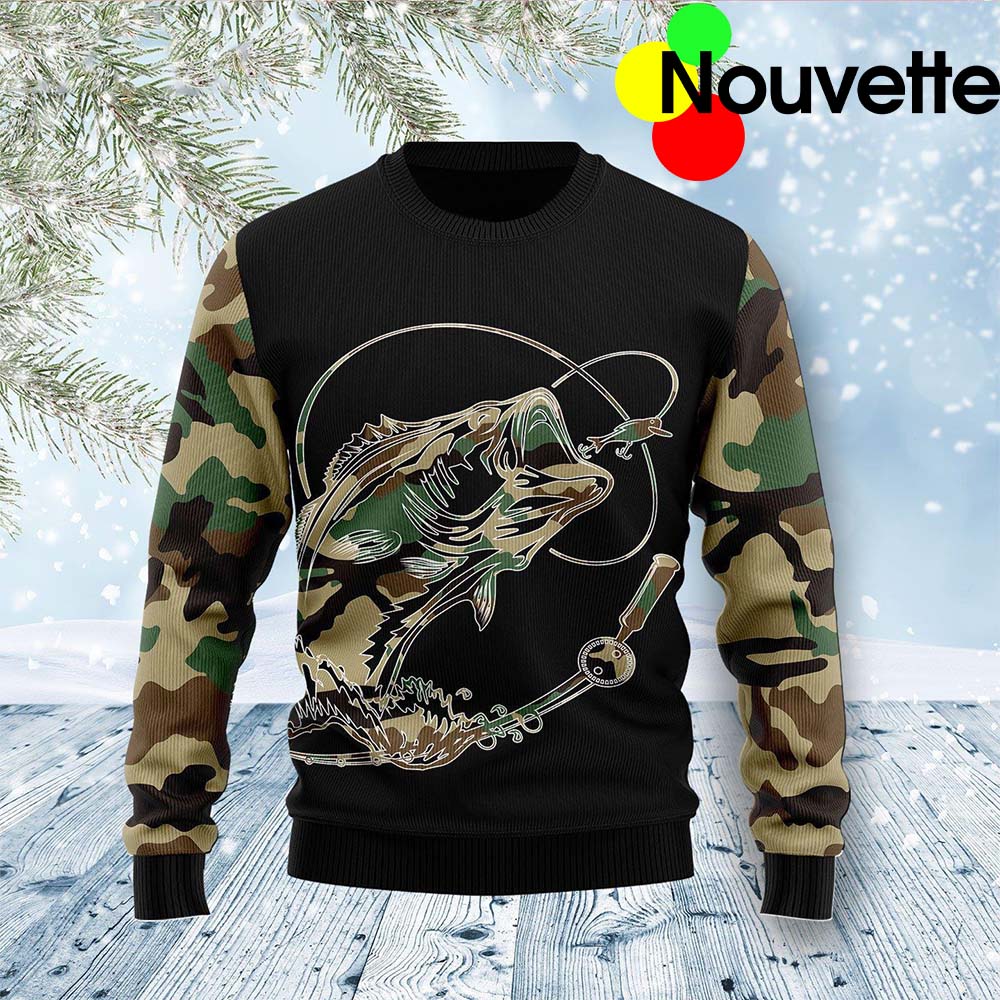 Fishing Dad Christmas Ugly Sweater Fishing Dad Christmas Ugly Sweater