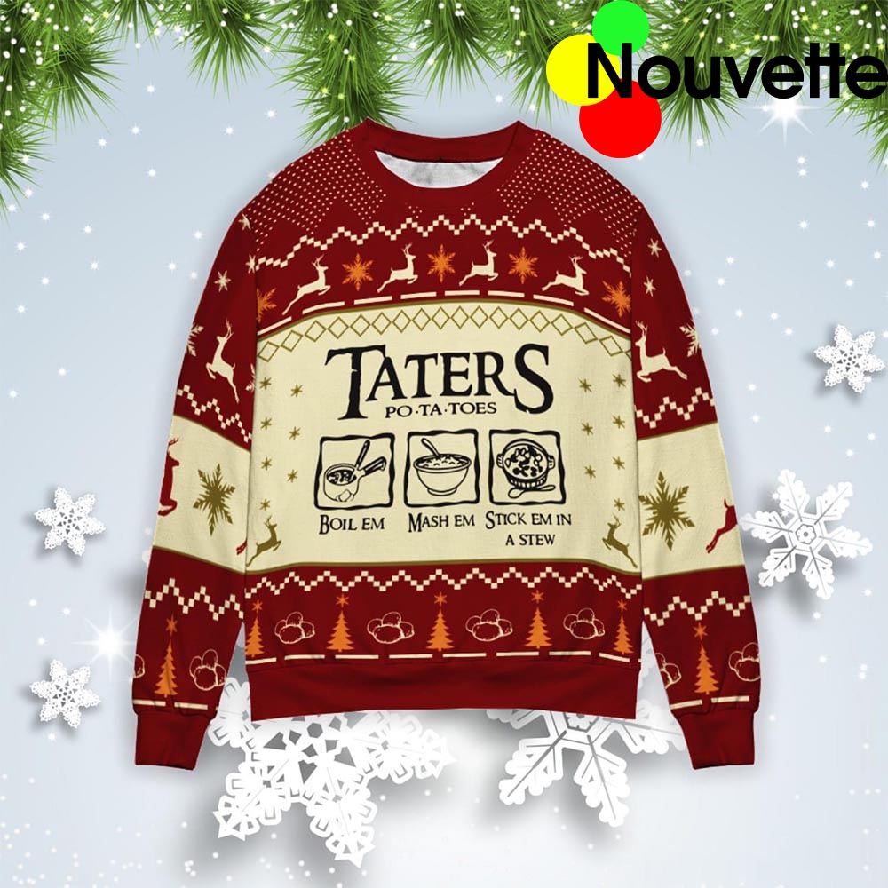 Taters Potatoes Ugly Christmas Sweater Taters Potatoes Ugly Christmas Sweater