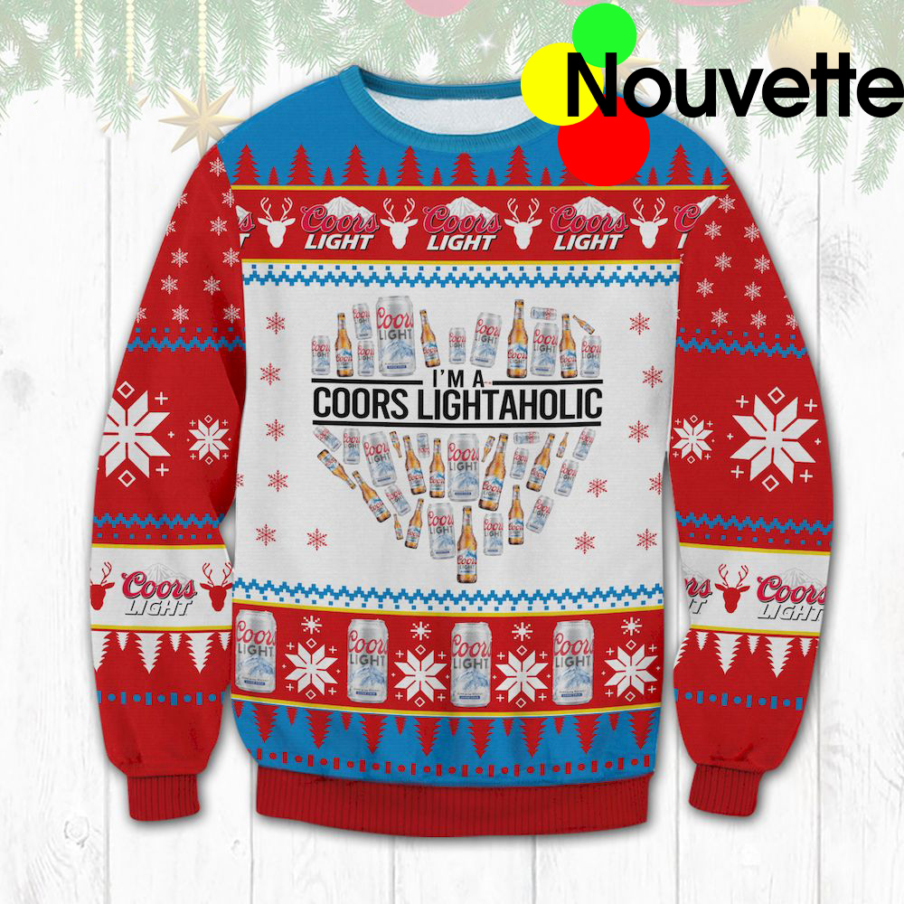 Coors Light Holic Ugly Christmas Sweater Coors Light Holic Ugly Christmas Sweater