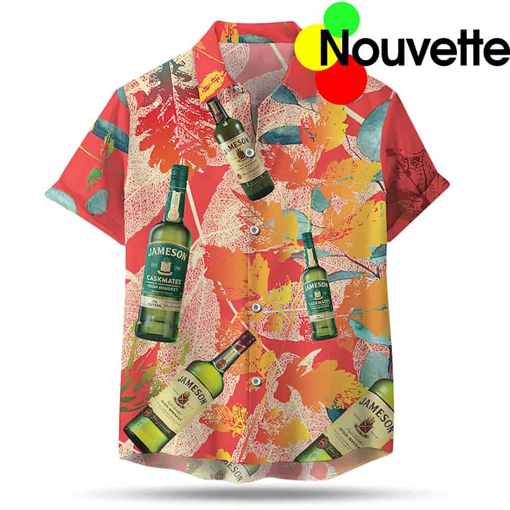 Jameson Irish Whiskey Maple Leaves Hawaiian Shirt Jameson Irish Whiskey Maple Leaves Hawaiian Shirt